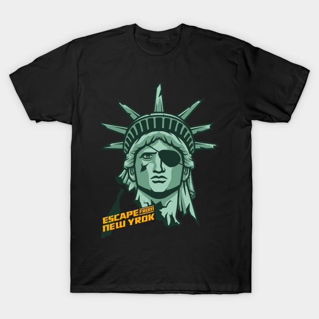 Liberty statue  - snake 1997 T-Shirt by redwane